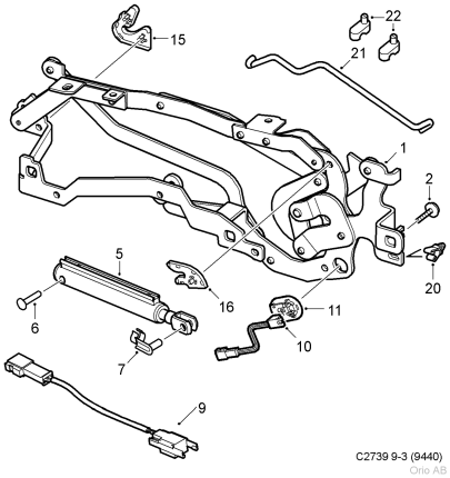 Verin hydraulique droit de couvre capote reconditionné saab 9.3 cabriolet 2004-2011 Capotes