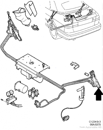 Verin hydraulique de capote pour saab 9.3 cabriolet (COTE INTERIEUR DROIT) Autres Pieces: essuie glace, tiges antenne…