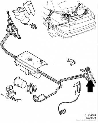 Verin hydraulique de capote pour saab 9.3 cabriolet (COTE EXTERIEUR DROIT) Capotes